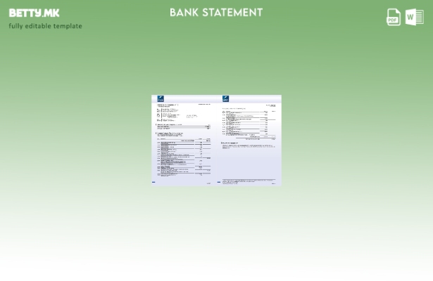 Модерен стил Шаблон за зборови за изводи од банкарски изводи France La Banque